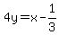 4y+=+x+-+1%2F3