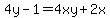 4y-1=4xy%2B2x