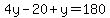 4y-20%2By=180