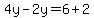 4y-2y=6%2B2
