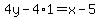 4y-4%2A1=x-5