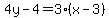 4y-4=3%28x-3%29