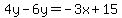 4y-6y=-3x%2B15