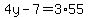 4y-7=3%2A55