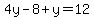 4y-8%2By=12