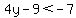 4y-9%3C-7