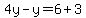 4y-y=6%2B3