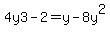 4y3-2=y-8y%5E2