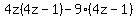 4z%284z-1%29-9%284z-1%29