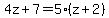 4z%2B7+=+5%28z%2B2%29