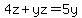 4z%2Byz=5y