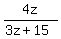 4z%2F%283z%2B15%29