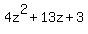 4z%5E2%2B13z%2B3