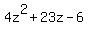 4z%5E2%2B23z-6