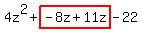 4z%5E2%2Bhighlight%28-8z%2B11z%29-22