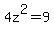 4z%5E2=9