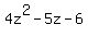 4z%5E2-5z-6