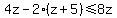 4z-2%28z%2B5%29%3C=8z