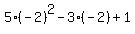 5%28-2%29%5E2-3%28-2%29%2B1