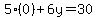 5%280%29%2B6y=30