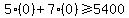 5%280%29%2B7%280%29%3E=5400