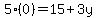 5%280%29=15%2B3y
