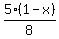 5%281-x%29%2F8