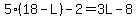 5%2818-L%29+-+2+=+3L+-+8