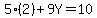 5%282%29%2B9Y=10