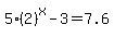 5%282%29%5Ex-3=7.6