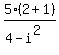 5%282%2B1%29%2F%284-i%5E2%29