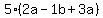 5%282a-1b%2B3a%29