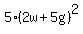 5%282w%2B5g%29%5E2