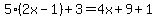 5%282x-1%29%2B3=4x%2B9%2B1+