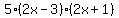 5%282x-3%29%282x%2B1%29