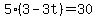5%283-+3t%29+=+30