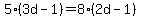 5%283d-1%29=8%282d-1%29