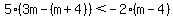 5%283m-%28m%2B4%29%29%3C-2%28m-4%29+