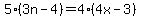 5%283n-4%29=4%284x-3%29