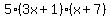 5%283x%2B1%29%28x%2B7%29