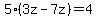 5%283z-7z%29=4