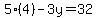 5%284%29-3y=32