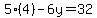 5%284%29-6y=32