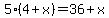 5%284%2Bx%29=36%2Bx