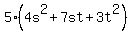 5%284s%5E2%2B7st%2B3t%5E2%29