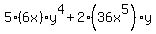 5%286x%29y%5E4%2B2%2836x%5E5%29y+