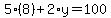 5%288%29%2B2%2Ay=100