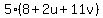 5%288%2B2u%2B11v%29