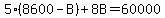 5%288600-B%29%2B8B=60000