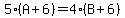 5%28A%2B6%29=4%28B%2B6%29